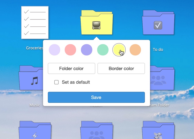 Folder colors